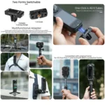 Sunnylife Magnetic Quick Release Adapter Mount Action Camera Foldable Cam Stand For Insta360 X5 / Ace / Ace Pro 2 / 1 - Image 5