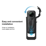 For Insta360 X5 Cold Shoe Carbon Fiber Texture ABS Plastic Protective Frame - Image 5