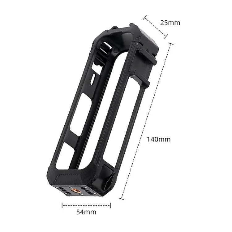 DCA4576B_7.webp For Insta360 X5 Cold Shoe Carbon Fiber Texture ABS Plastic Protective Frame - Image 8