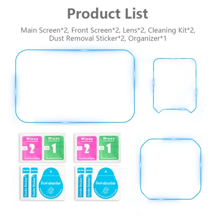 DCA4785_8.webp For Insta360 Ace Pro 2 STARTRC 2 Sets 3 in 1 Rear & Front  Screen + Lens Tempered Glass Film - Image 9