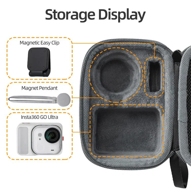 DCA4872B_3.webp For Insta360 GO Ultra Sunnylife Standard Portable Protective Box Storage Bag - Image 4