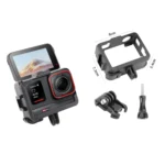 For Insta360 Ace / Ace Pro PC Cage Expansion Adapter Frame with Dual Cold Shoe Bases - Image 2