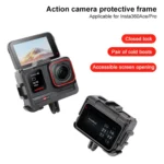 For Insta360 Ace / Ace Pro PC Cage Expansion Adapter Frame with Dual Cold Shoe Bases - Image 3