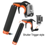 Shutter Trigger + Dome Port Lens Transparent Cover + Floating Hand Grip Diving Buoyancy Stick with Adjustable Anti-lost Strap & Screw & Wrench for GoPro HERO7 /6 /5 - Image 6