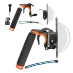 Shutter Trigger + Dome Port Lens Transparent Cover + Floating Hand Grip Diving Buoyancy Stick with Adjustable Anti-lost Strap & Screw & Wrench for GoPro HERO7 /6 /5 - Image 8