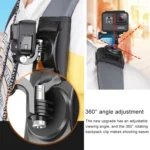 Hook and Loop Fastener Backpack Rec-Mounts Clip Clamp Mount with Screw for GoPro, Insta360, DJI and Other Action Cameras - Image 8