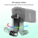 RUIGPRO 360 Degree Rotation J-Type Backpack Rec-Mounts Clip Clamp Mount with Screw for GoPro HERO9 Black / HERO8 Black /HERO7 /6 /5, DJI Osmo Action, Xiaoyi and Other Action Cameras - Image 6