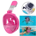 Kids Diving Equipment Full Face Design Snorkel Mask for GoPro, Insta360, DJI and Other Action Cameras