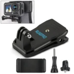 RUIGPRO 360 Degree Rotation Backpack Rec-Mounts Clip Clamp Mount + Phone Clamp for GoPro, Insta360, DJI and Other Action Cameras