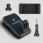 RUIGPRO 360 Degree Rotation Backpack Rec-Mounts Clip Clamp Mount + Phone Clamp for GoPro, Insta360, DJI and Other Action Cameras - Image 3