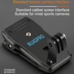 RUIGPRO 360 Degree Rotation Backpack Rec-Mounts Clip Clamp Mount + Phone Clamp for GoPro, Insta360, DJI and Other Action Cameras - Image 7