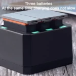 USB Triple Batteries Charger with LED Indicator Light for DJI OSMO Action - Image 3