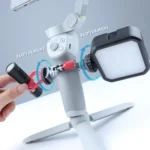 Stabilizer Extension Bracket Ring Adapter with Dual Cold Shoe Base for DJI OM4 / Osmo Mobile 3 - Image 5
