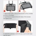 STARTRC Foldable Controller Sunshade with Screen Bracket for DJI Mavic 2 / Mavic Air 2 / Air 2S / Mini 2 - Image 5