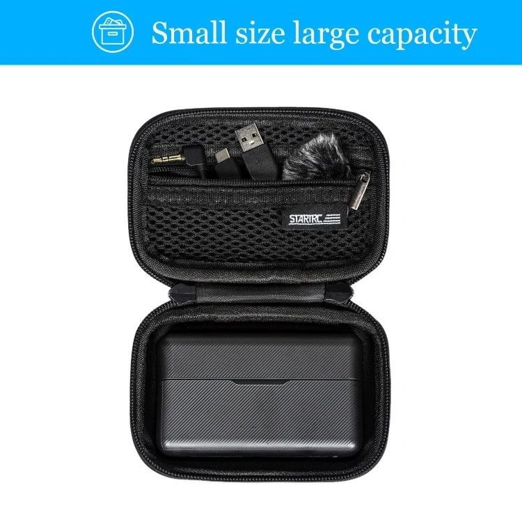 DOP0477B_2.webp STARTRC Diamond Texture PU Leather Storage Bag for DJI Mic - Image 3