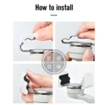 For DJI OM4 STARTRC Handheld Gimbal Quick Release Magnetic Buckle Clamp Expansion Bracket - Image 6