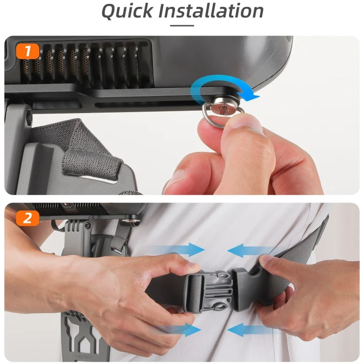 DOP0664H_5.webp For DJI RC Plus Sunnylife Remote Control Waist Support Bracket Chest Strap - Image 6