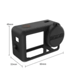 For DJI OSMO Action 4 / 3 STARTRC Silicone Shockproof Case with Lens Cap & Strap - Image 3