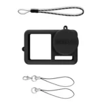 For DJI OSMO Action 4 / 3 STARTRC Silicone Shockproof Case with Lens Cap & Strap - Image 4