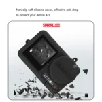 For DJI OSMO Action 4 / 3 STARTRC Silicone Shockproof Case with Lens Cap & Strap - Image 6