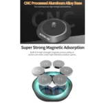 Sunnylife Universal Metal Magnetic Base 1/4 inch Adapter Aluminium Alloy Pivot Stand Base - Image 3