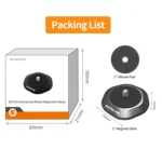 Sunnylife Universal Metal Magnetic Base 1/4 inch Adapter Aluminium Alloy Pivot Stand Base - Image 10