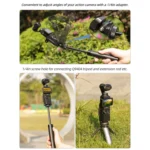 For DJI OSMO Pocket 3 Sunnylife Expansion Adapter Foldable Dual Hooks Adapter Protective Case Bracket - Image 6