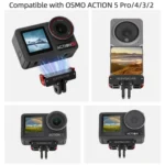 For DJI Osmo Action 5 Pro / 4 / 3 Sunnylife Foldable Magnetic Quick Release Mount Action Camera Selfie Stick Tripod Adapter Cam Stand - Image 3