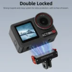 For DJI Osmo Action 5 Pro / 4 / 3 Sunnylife Foldable Magnetic Quick Release Mount Action Camera Selfie Stick Tripod Adapter Cam Stand - Image 4