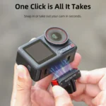 For DJI Osmo Action 5 Pro / 4 / 3 Sunnylife Foldable Magnetic Quick Release Mount Action Camera Selfie Stick Tripod Adapter Cam Stand - Image 7