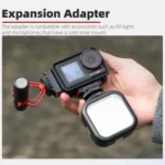 For DJI Osmo Action 5 Pro / 4 / 3 Sunnylife Magnetic Quick-Release Cold Shoe Adapter Action Camera Fill Light Microphone Adapter - Image 5