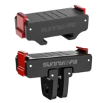 For DJI Osmo Action 5 Pro / 4 / 3 Sunnylife Foldable Magnetic Quick Release Mount + Magnetic Cold Shoe Adapter - Image 2
