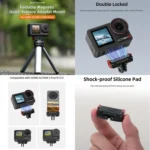 For DJI Osmo Action 5 Pro / 4 / 3 Sunnylife Foldable Magnetic Quick Release Mount + Magnetic Cold Shoe Adapter - Image 4