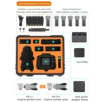 For DJI Air 3S / 3 Sunnylife Safety Carrying Case Large Capacity Waterproof Shock-proof Hard Travel Case - Image 4