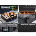 For DJI Air 3S / 3 Sunnylife Safety Carrying Case Large Capacity Waterproof Shock-proof Hard Travel Case - Image 8