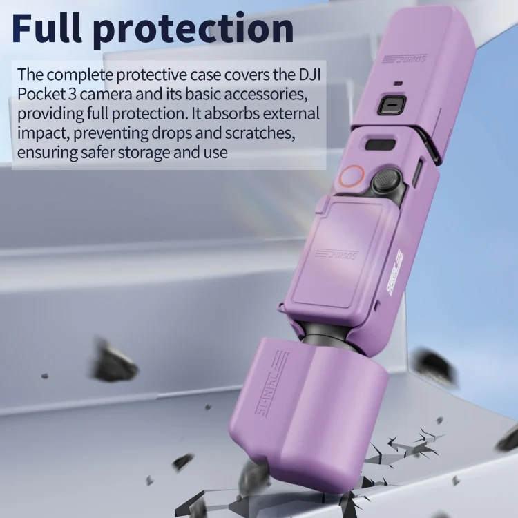 DOP0907_B3.webp For DJI OSMO Pocket 3 STARTRC 5 in 1 Body Lens Handle Screen Silicone TPU Case - Image 4