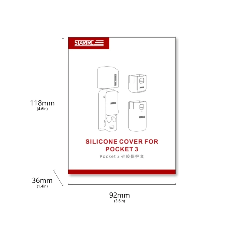 DOP0907_B7.webp For DJI OSMO Pocket 3 STARTRC 5 in 1 Body Lens Handle Screen Silicone TPU Case - Image 8