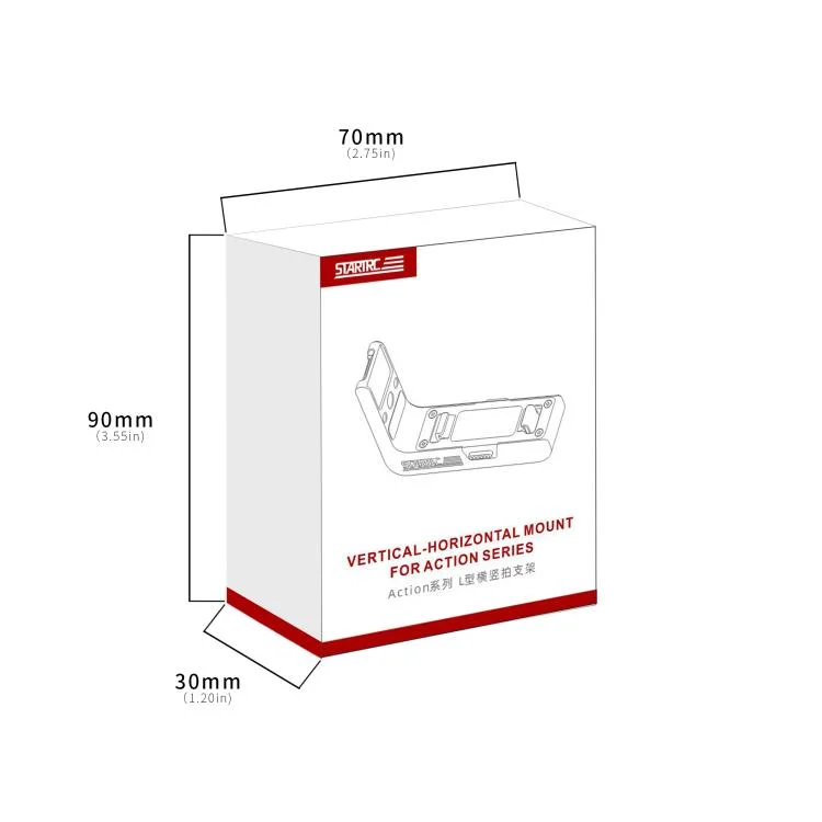 DOP2146B_2.webp For DJI Osmo Action 5 Pro / 4 / 3 STARTRC L-shaped Magnetic Quick Release Bracket - Image 3