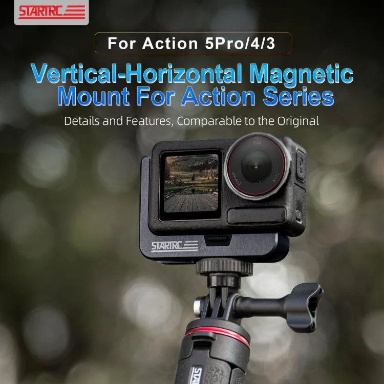 DOP2146B_3.webp For DJI Osmo Action 5 Pro / 4 / 3 STARTRC L-shaped Magnetic Quick Release Bracket - Image 4