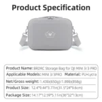 For DJI Mini 3 / 3 Pro BRDRC Shoulder Drone Remote Control Storage Carrying Bag - Image 13