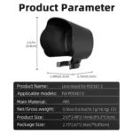 For DJI OSMO Pocket 3 BRDRC Sunshade Lens Protective Cover Hood - Image 12