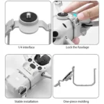 For DJI Mini 4 Pro BRDRC Action Camera Holder Bracket Adapter Drone Gimbal Extension Mount - Image 9