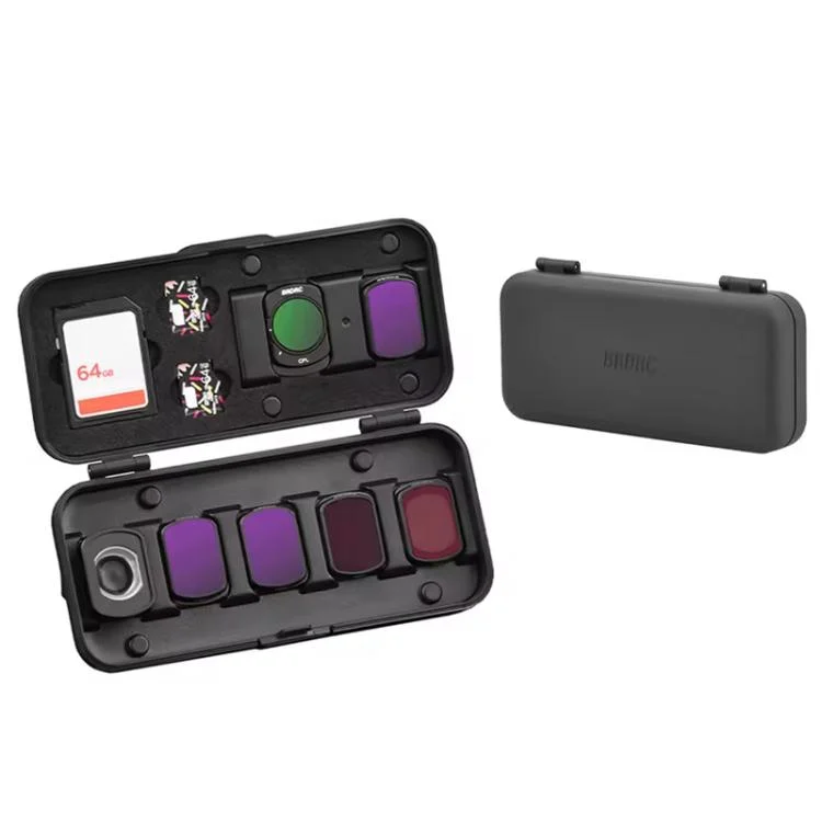 BRDRC Storage Case for DJI Osmo Pocket 3 Filter, TF/SD Card, Wide-Angle & Macro Lens Organizer
