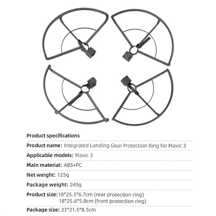 DOP2759H_2.webp For DJI Mavic 3 / 3 Classic BRDRC Drone Propeller Protective Guard Anti-collision Ring - Image 3