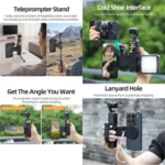 For DJI Osmo Pocket 3 Sunnylife Hand Band Magnetic Expansion Adapter Phone Teleprompter Holder Mount Extension Handle - Image 5