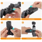 For DJI Osmo Pocket 3 Sunnylife Hand Band Magnetic Expansion Adapter Phone Teleprompter Holder Mount Extension Handle - Image 9