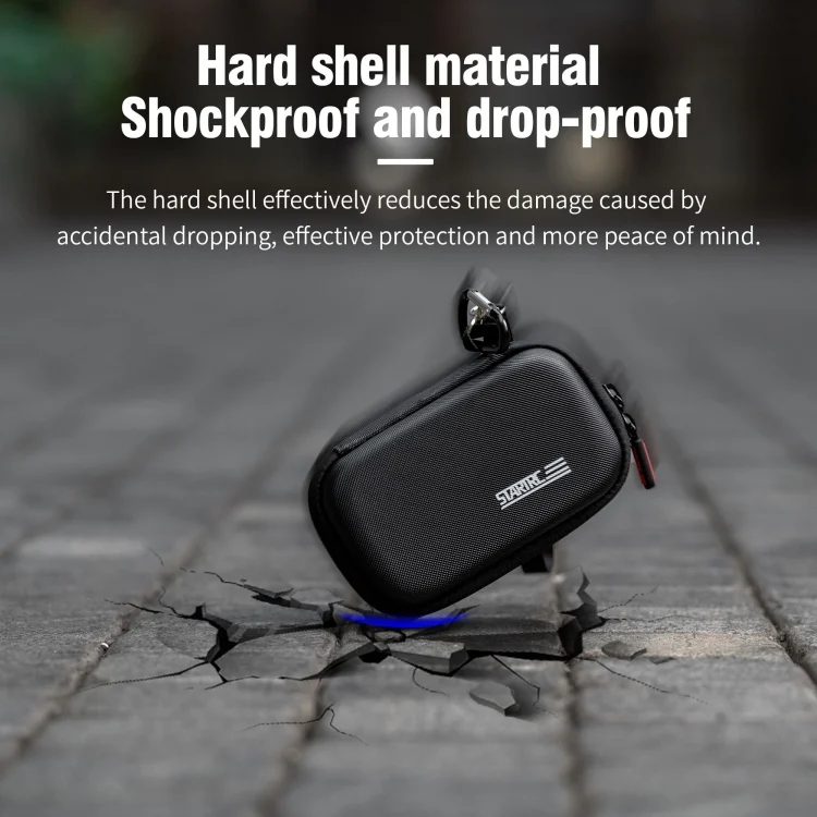 DOP2840B_3.webp For DJI MIC 2 STARTRC Diamond Texture PU Portable Carry Case with Carabiner & Strap - Image 4