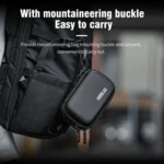 For DJI MIC 2 STARTRC Diamond Texture PU Portable Carry Case with Carabiner & Strap - Image 5