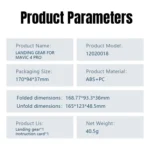 For DJI Mavic 4 Pro STARTRC Sled Anti-fall Anti-dirt Heightened Landing Gear Training Rack - Image 17