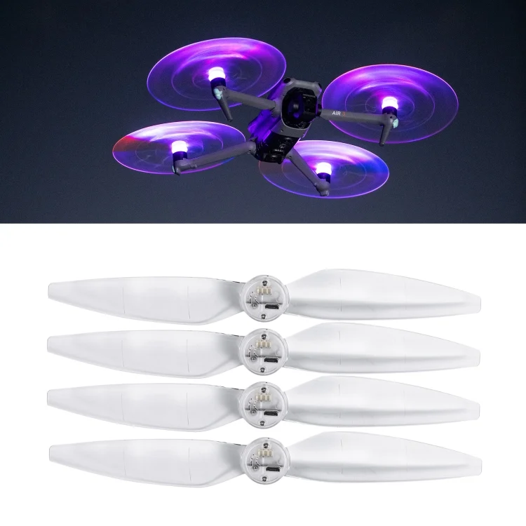 DOP2886T.webp For DJI Air 3 STARTRC 2 Pairs Color LED Flash Lamp Low Noise Propellers - Image 1